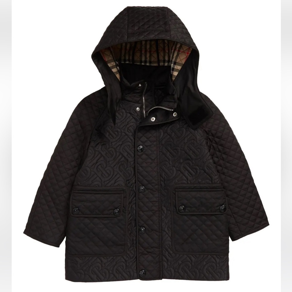 Burberry Boy's Gabriel Monogram Quilted Coat size 8